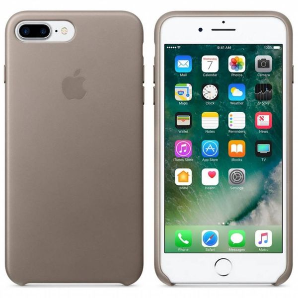 Apple Leather Backcover Apple iPhone 8 Plus / 7 Plus - Taupe