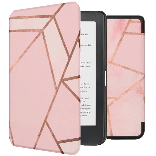 imoshion Design Slim Hard Case Sleepcover Kobo Clara HD - Pink Graphic