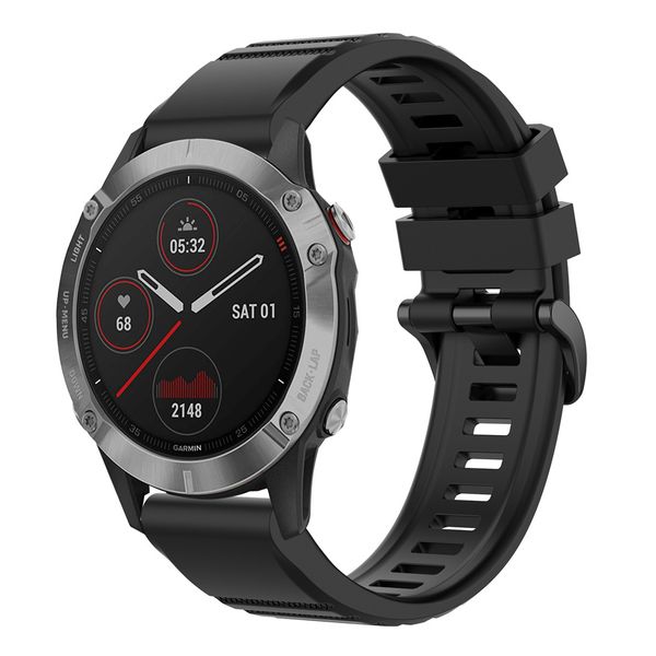 imoshion QuickFit® Siliconen sportbandje voor Garmin Watch | 22 mm aansluiting - Zwart