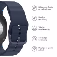 imoshion Wave Siliconenband Samsung Galaxy Watch 8 (40/44mm) / Classic (46mm) - Donkerblauw