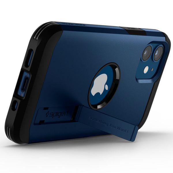 Spigen Tough Armor Backcover iPhone 12 Mini - Donkerblauw