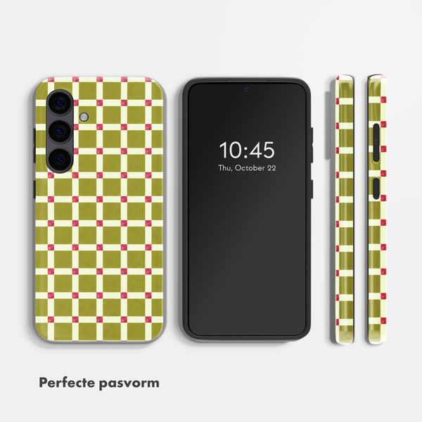 Selencia Vivid Backcover Samsung Galaxy S24 - Check This Olive
