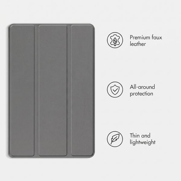 imoshion Trifold Book Case Apple iPad 11 (2025) 11 inch A16 / iPad 10 (2022) 10.9 inch - Grey