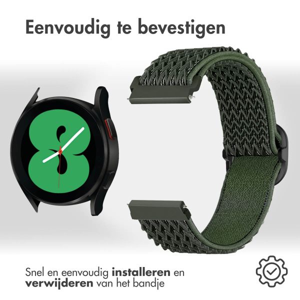 imoshion Elastisch nylon bandje Samsung Galaxy Watch 7 40/44 mm - Donkergroen