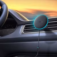 Baseus CW01 Magnetic Car mount - telefoonhouder auto - Ventilatierooster - Magnetisch en MagSafe - Draadloos opladen - Zwart 