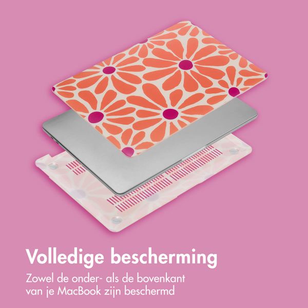 imoshion Design Laptop Cover Apple MacBook Pro 16 inch (2021 / 2023 M3 / 2024 M4 / 2026 M5) - Orange Flower Connect