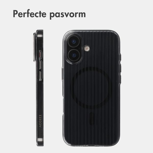 Accezz Lite Backcover met MagSafe | Fluted | Apple iPhone 17 - Zwart