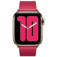 Apple Leather Band Modern Buckle Apple Watch Series 1-9 / SE - 38/40/41 mm / Series 10 - 42 mm - Maat M - Raspberry