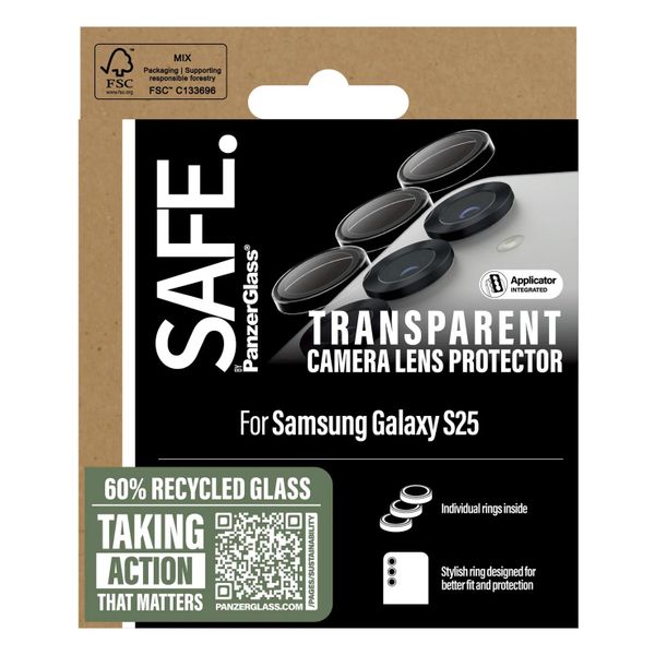 SAFE by PanzerGlass Camera Lens Protector Samsung S25 - Transparant