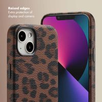 Selencia Sabi Back Cover Panther Print with MagSafe Apple iPhone 13 - Mocha Brown