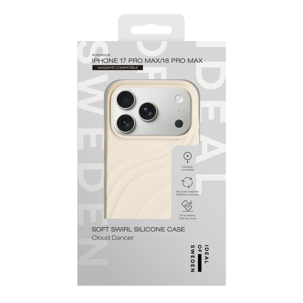 iDeal of Sweden Soft Swirl Silicone MagSafe Case Apple iPhone 17 Pro Max - Cloud Dancer