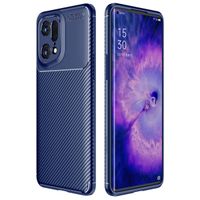 imoshion Carbon Softcase Backcover Oppo Find X5 Pro - Blauw