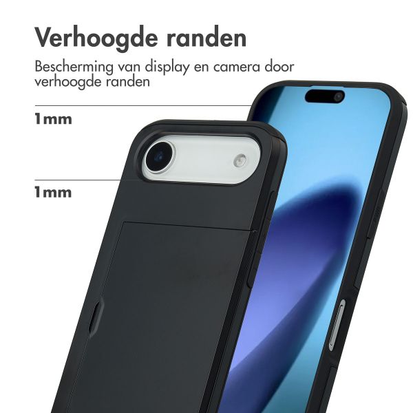 imoshion Backcover met pasjeshouder Apple iPhone Air - Zwart