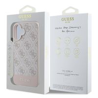Guess Bottom Stripe 4G Backcover Apple iPhone 16 - Roze