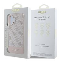 Guess Bottom Stripe 4G Backcover iPhone 16 - Roze