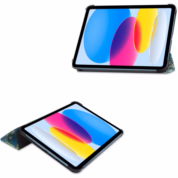 imoshion Design Trifold Bookcase Apple iPad 11 (2025) 11 inch A16 / iPad 10 (2022) 10.9 inch - Green Plant