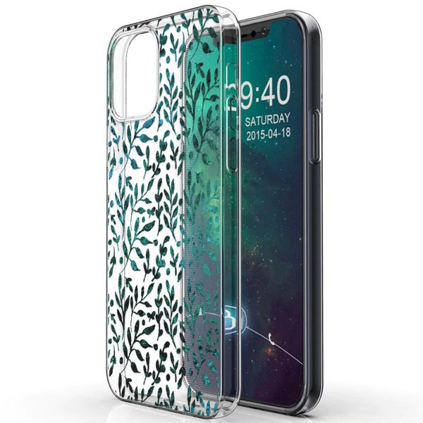 imoshion Design hoesje iPhone 12 (Pro) - Bladeren - Groen