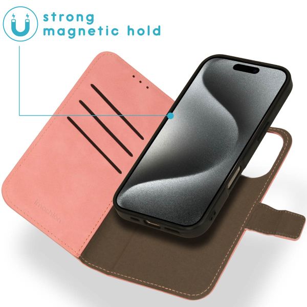 imoshion Uitneembare 2-in-1 Luxe Bookcase Apple iPhone 16 Pro - Roze