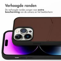 Accezz Premium Leather Card Slot Backcover Apple iPhone 14 Pro Max - Bruin