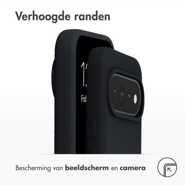 Accezz Liquid Silicone Backcover met MagSafe Google Pixel 11 / 11 Pro / 10 / 10 Pro - Zwart
