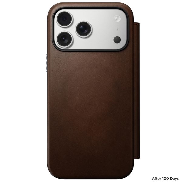 Nomad Modern Leather FolioBookcase Apple iPhone 17 Pro Max - Bruin