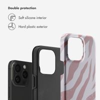 Selencia Vivid Back Cover Apple iPhone 15 Pro Max - Colourful Zebra Old Pink