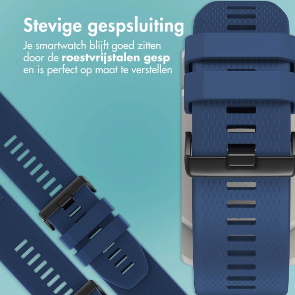 imoshion QuickFit® Siliconen bandje voor Garmin Watch | 26 mm aansluiting - Donkerblauw