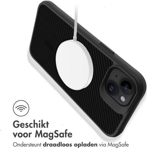 imoshion Rugged Hybrid Carbon Case met MagSafe Apple iPhone 14 - Zwart