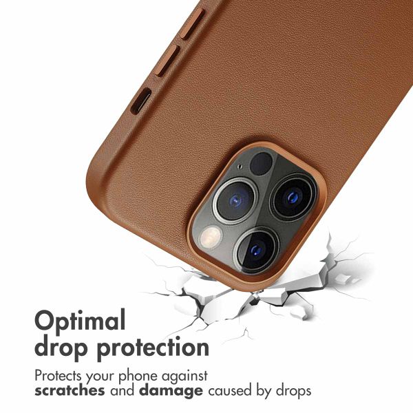Accezz Leather Back Cover with MagSafe Apple iPhone 13 Pro - Sienna Brown