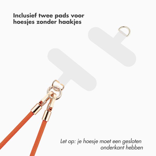 Selencia Universeel Telefoonkoord met 2 haken - verstelbaar - Burnt Sienna
