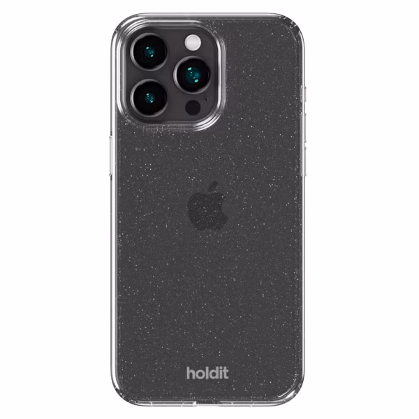 Holdit Glitter Case Apple iPhone 15 Pro - Wit