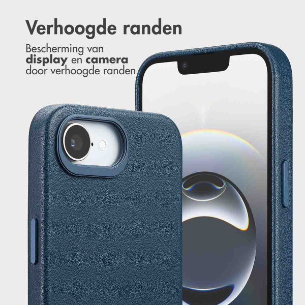 Accezz Leather Bookcase 2-in-1 met MagSafe Apple iPhone 16e - Nightfall Blue