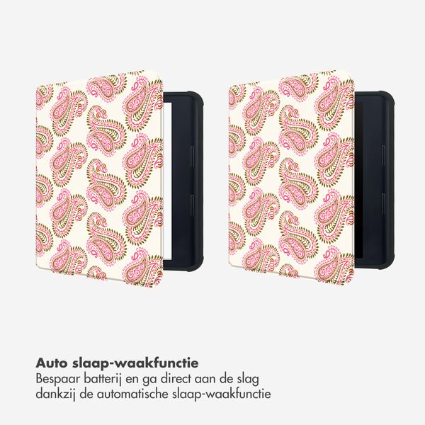 Selencia Vivid Bookcase Kobo Libra Colour - Paisley Blush