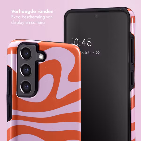 Selencia Vivid Backcover Samsung Galaxy S21 FE - Dream Swirl Pink