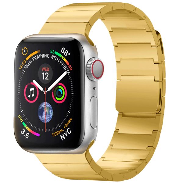 Selencia Stalen magnetisch bandje Apple Watch Series 1-9 / SE - 38/40/41 mm / Series 10 - 42 mm - Goud