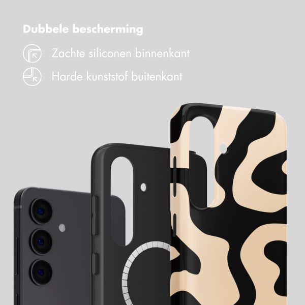 Selencia Vivid Backcover met MagSafe Samsung Galaxy S24 - Art Wave Black