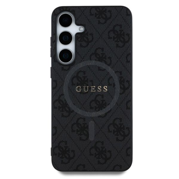 Guess Classic 4G Logo Backcover met MagSafe Samsung Galaxy S25 Plus - Zwart