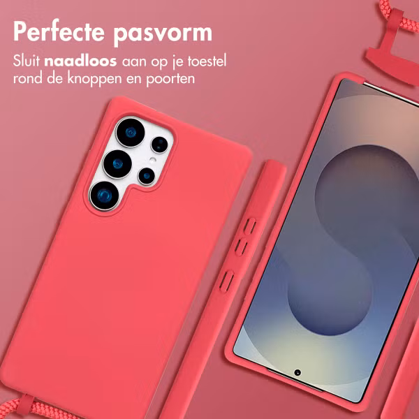 imoshion Color Backcover met afneembaar koord MagSafe Samsung Galaxy S25 Ultra - Red Raspberry