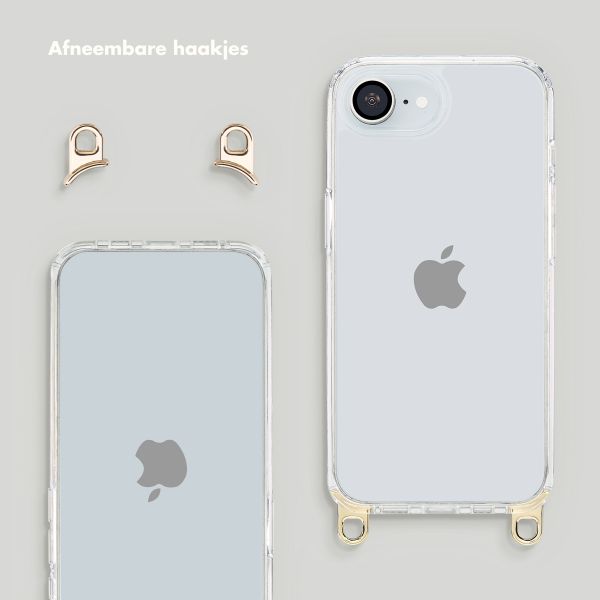 Selencia Backcover met afneembare haakjes Apple iPhone 16e - Transparant
