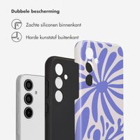 Selencia Vivid Backcover Samsung Galaxy A35 - Modern Bloom Sapphire Blue