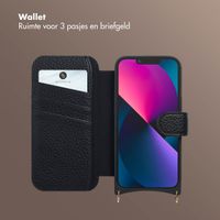 Selencia Riva Bookcase met MagSafe en Koord Apple iPhone 14 / 13 - Zwart