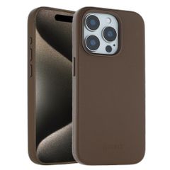 Accezz Leather Back Cover with MagSafe Apple iPhone 15 Pro - Coffee Brown