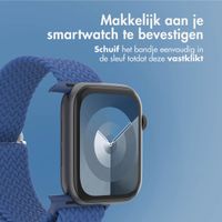 imoshion Nylon geweven bandje Apple Watch Series 1 t/m 9 / SE (38/40/41 mm) | Series 10 / 11 (42 mm) - Donkerblauw