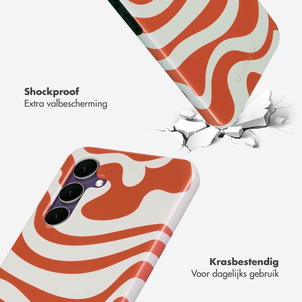 Selencia Vivid Tough Backcover Samsung Galaxy S24 FE - Dream Swirl Orange