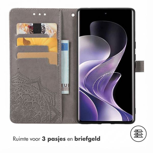 imoshion Mandala Bookcase Xiaomi Redmi Note 14 Pro (4G) - Grijs