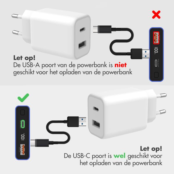 imoshion Ultra Series Aluminium Powerbank 10.000 mAh - Quick Charge en Power Delivery - Cobalt Blue