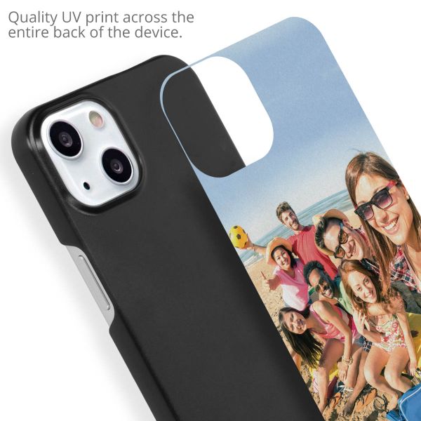 Ontwerp je eigen Apple iPhone 13 Mini hardcase hoesje - Zwart
