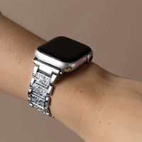 Selencia Sparkle schakelband Apple Watch Series 1 t/m 9 / SE (38/40/41 mm) | Series 10 (42 mm) - Zilver