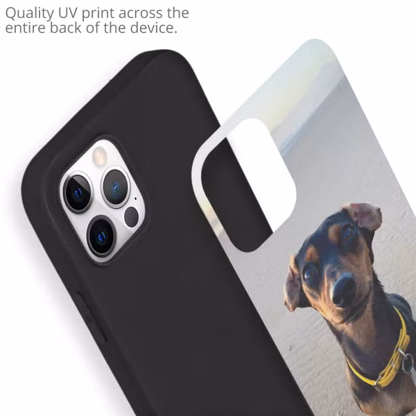 Ontwerp je eigen Apple iPhone 12 (Pro) gel hoesje - Zwart