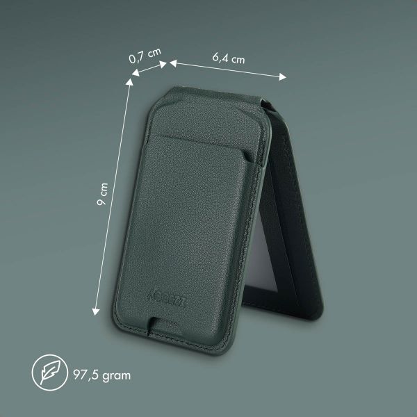 Accezz Leren Wallet met standaard - Geschikt voor MagSafe en Qi2 - Cedar Green